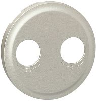 Лицевая панель Legrand Celiane для 2-м. розетки TV+R титан картинка